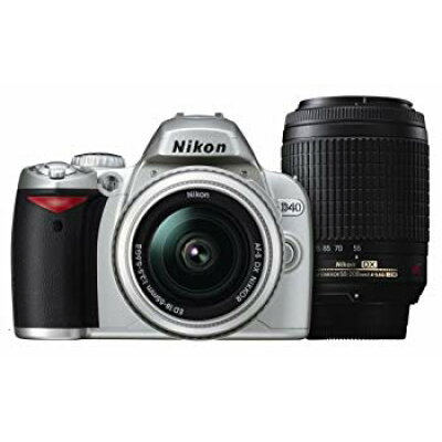【楽天市場】ニコン Nikon デジタル一眼レフカメラ D40 Wズームキット2 SILVER | 価格比較 - 商品価格ナビ